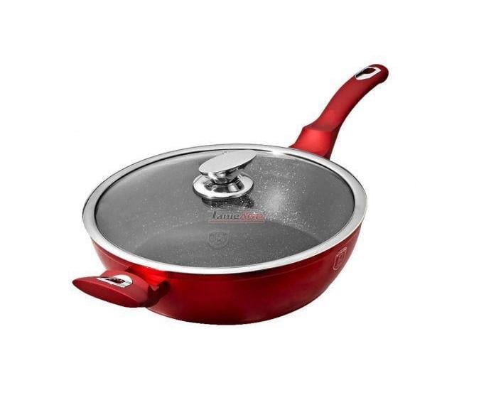 Сковорідка Berlinger Haus Burgundy Metallic Line з кришкою 28 см (fdb16431)