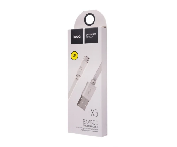 Кабель Data Hoco X5 Bamboo Type-C 1 м White - фото 3
