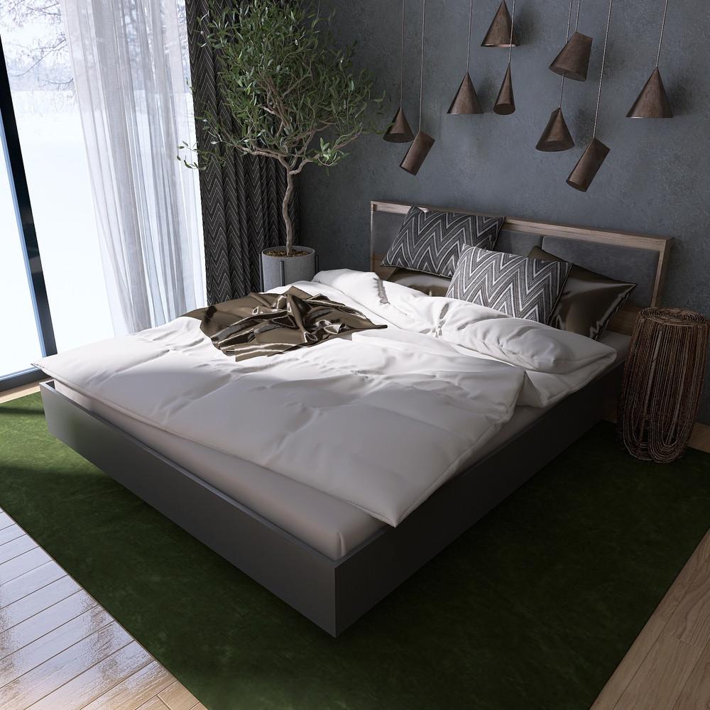 Кровать двухспальная Эверест Сити-1600 с подъемным механизмом 200,5х168,8х82,6 см Дуб сонома/Графит (DTM-071086)