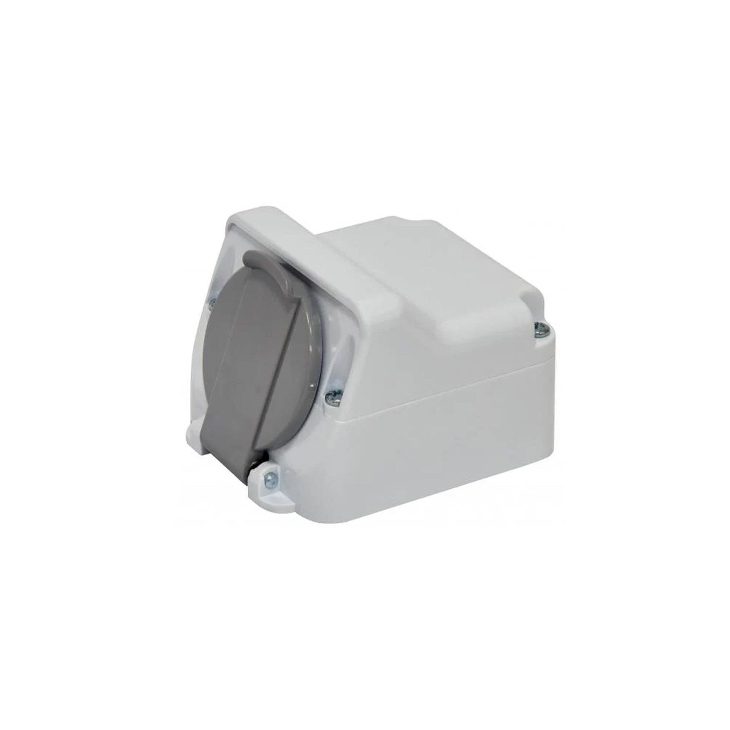 Розетка зовнішня ETI PRE-1 із заземленням кутова PC IP44 Білий (4481019)