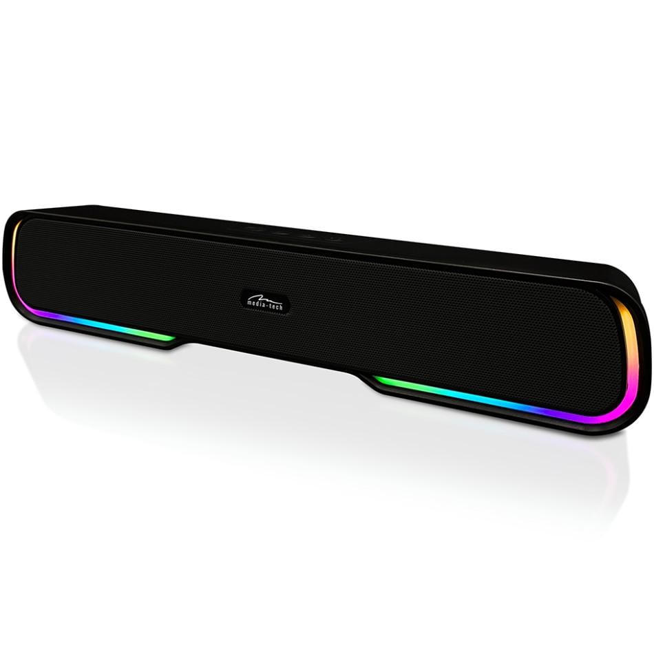 Колонка комп'ютерна колонка Media-Tech PHANTOM 10W 2.0 Bluetooth Soundbar LED Light Black (MT3180) - фото 2