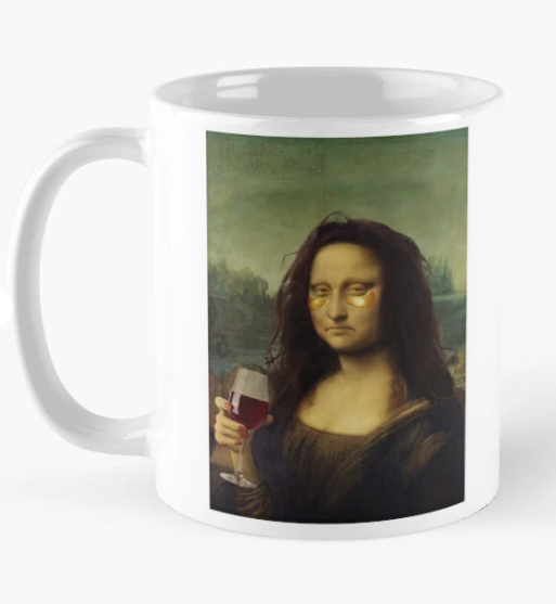 Чашка керамическая с принтом Мона Лиза вино 330 мл Белый (ПН289Ч) - фото 1 Чашка керамическая с принтом Мона Лиза вино 330 мл Белый (ПН289Ч) - фото 1