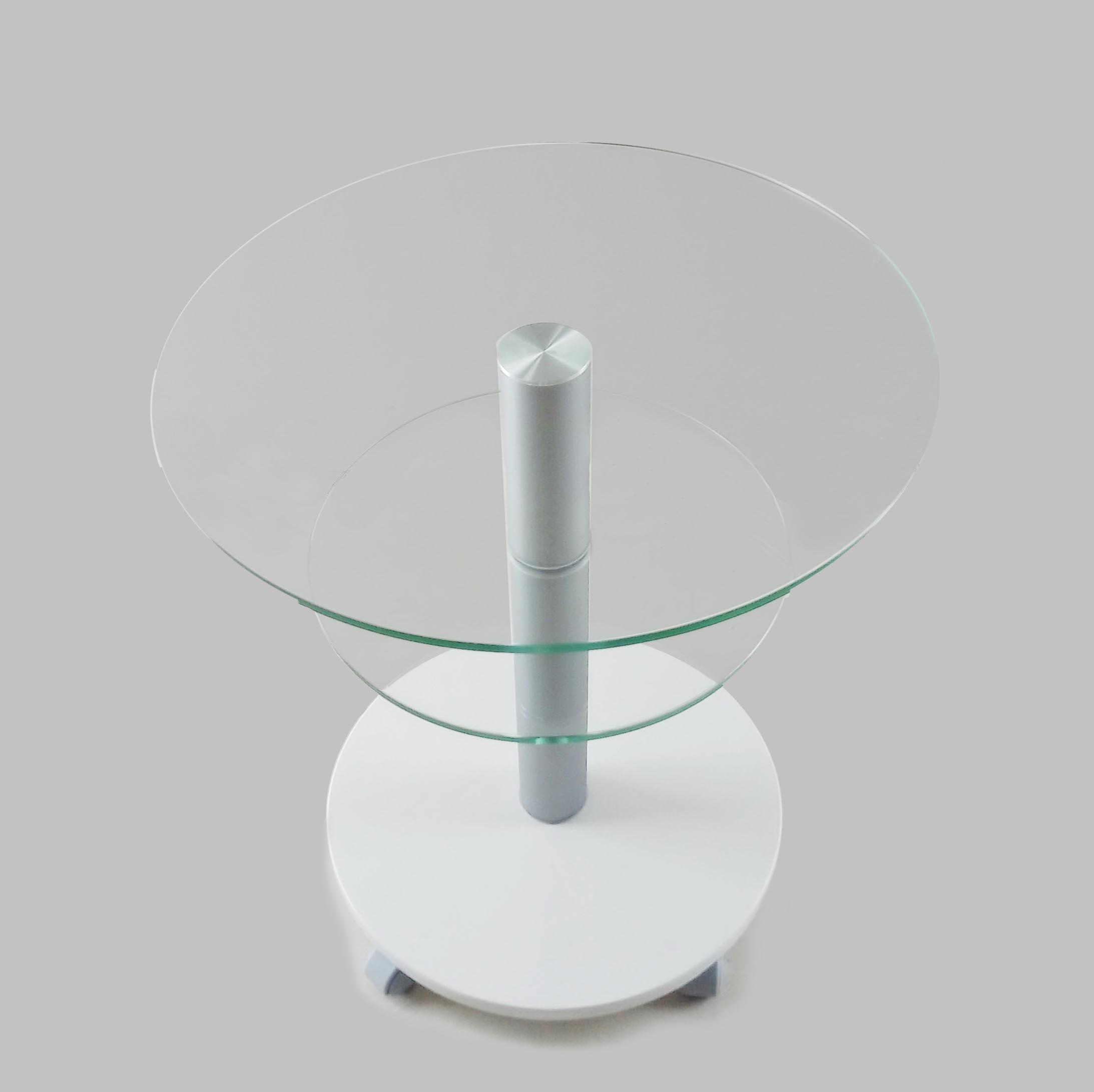 Стол журнальный стеклянный Commus Bravo Light K clear-white-alm60 Белый (433820239) - фото 4 Стол журнальный стеклянный Commus Bravo Light K clear-white-alm60 Белый (433820239) - фото 4