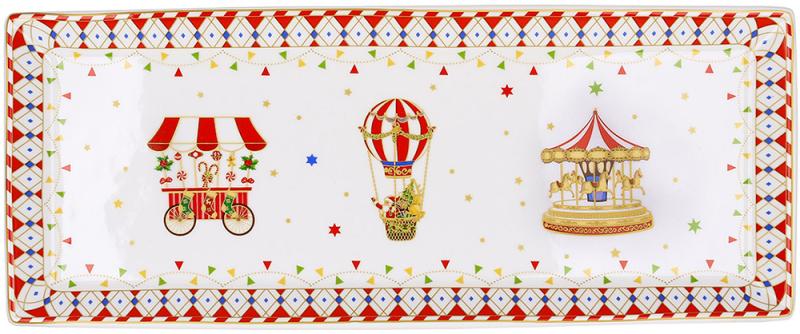 Блюдо прямоугольное фарфоровое Зимняя Сказка 36х14 см