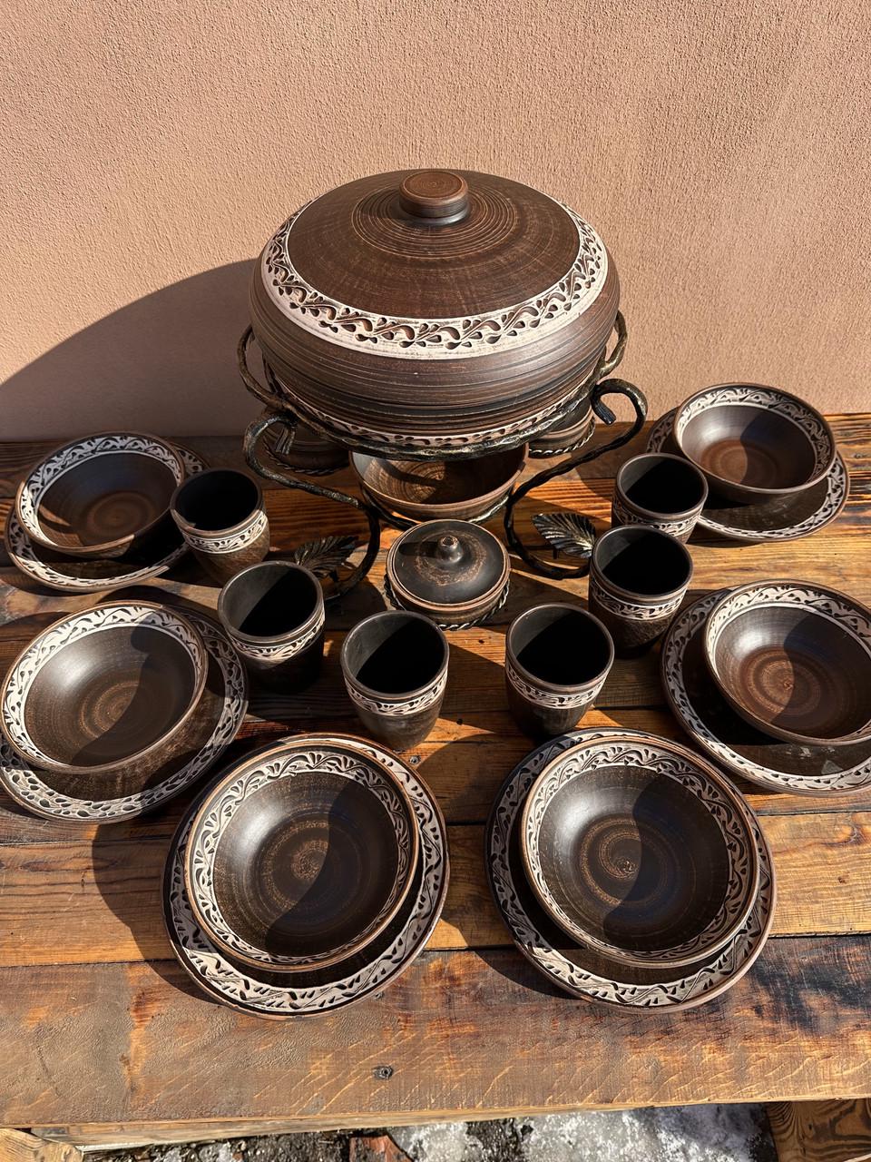 Набір столового посуду Етно ангоб з соусницями - фото 5 Набір столового посуду Етно ангоб з соусницями - фото 5