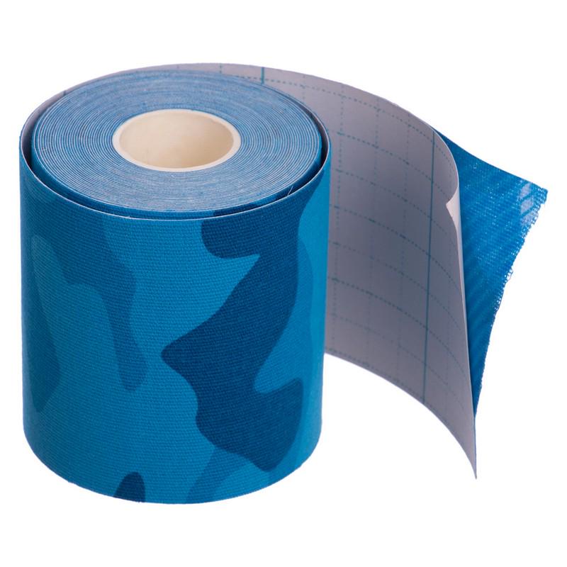 Кінезіо тейп Kinesio tape SP-Sport BC-0842-7_5 7,5 см х 5 м Камуфляжно-синій (186799) - фото 4