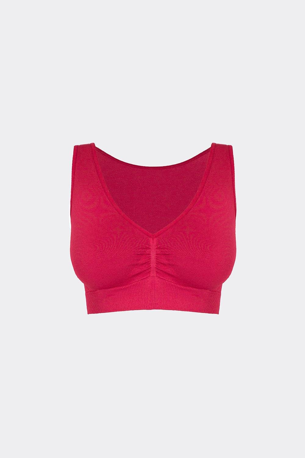 Топ женский бесшовный Giulia TOP SHAPE push-up из микрофибры S/M Bordo-winterberry (30997009)