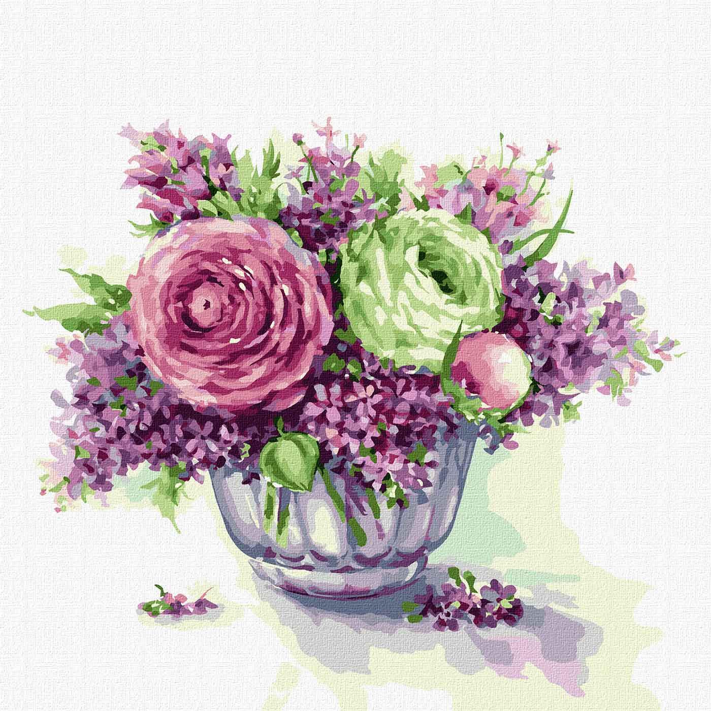 Картина по номерам Идейка Фиолетовый настроение 40x40 см (KHO3142)