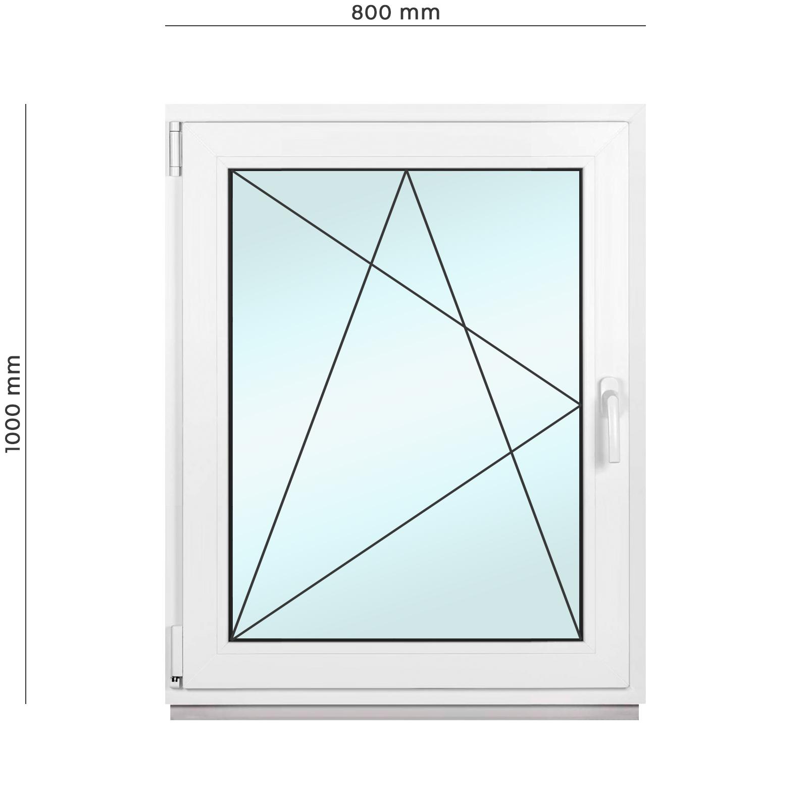 Вікно металопластикове Framex поворотно-відкидне з лівим відкриттям 800х1000 мм Білий - фото 2