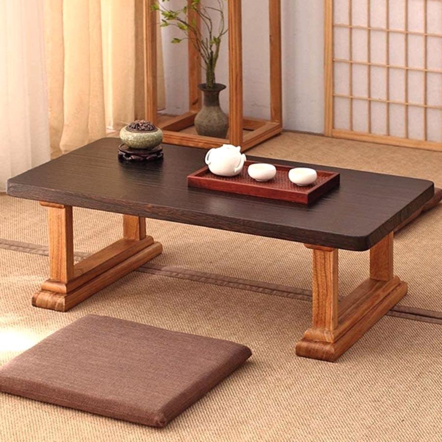 Столик для медитації з дерева Нітарай 80х40х30 см Охра/Капучино (МДТ-804030220409)