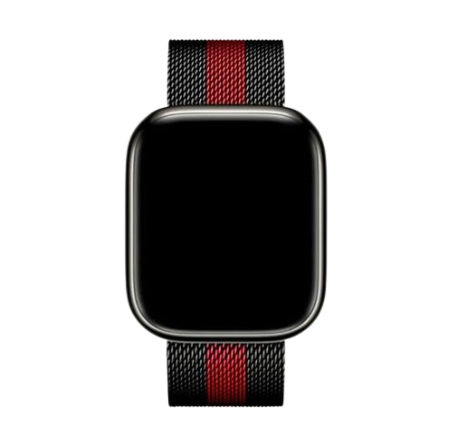 Ремешок металлический Milanese Magnetic Hoco WA03 для Apple Watch 1-8/Ultra Черно-красный