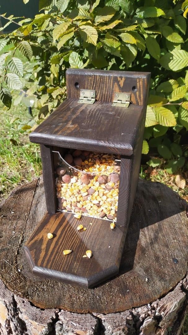 Кормушка для белок Сюрприз из древесины Эбеновое дерево 27х25х16 см Кормушка для белок Сюрприз из древесины Эбеновое дерево 27х25х16 см