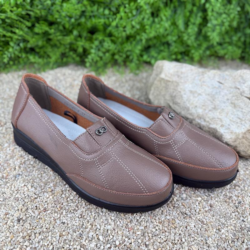 Мокасини шкіряні жіночі Е-002041-4 p. 41 26,5 см Коричневий (109191518) - фото 2 Мокасини шкіряні жіночі Е-002041-4 p. 41 26,5 см Коричневий (109191518) - фото 2