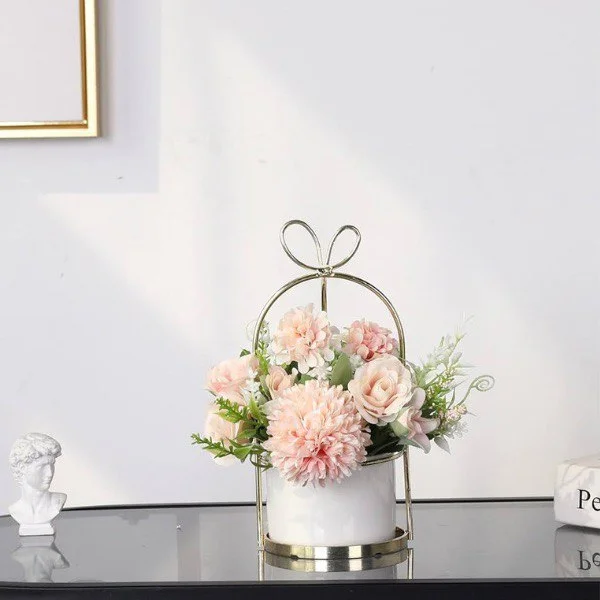 Композиция искусственных цветов в вазоне C00576-2 Розовый - фото 5 Композиция искусственных цветов в вазоне C00576-2 Розовый - фото 5