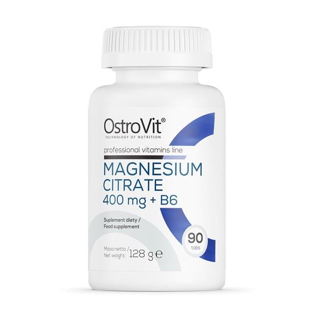 Магній цитрат з вітаміном B6 OstroVit Magnesium Citrate 400 mg + B6 90 табл.