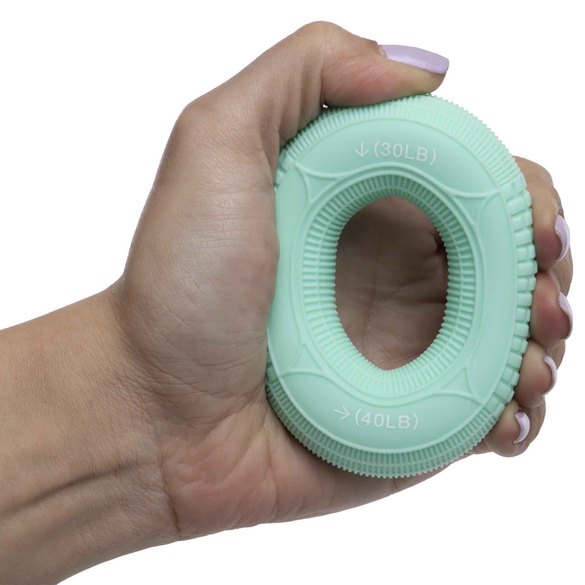 Эспандер кистевой JELLO FI-8558 Кольцо нагрузки 30LB-40LB Мятный - фото 4