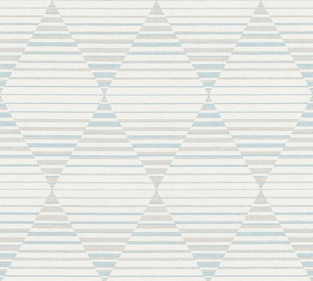 Обои виниловые на флизелиновой основе A.S.Creation Linen Style 36757-2 Серый/Голубой