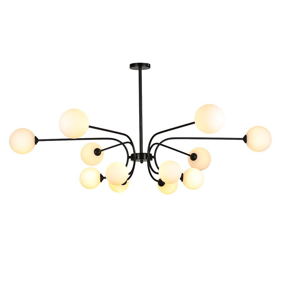 Люстра 7529808-12 BK/WH Чорний/Білий - фото 2 Люстра 7529808-12 BK/WH Чорний/Білий - фото 2