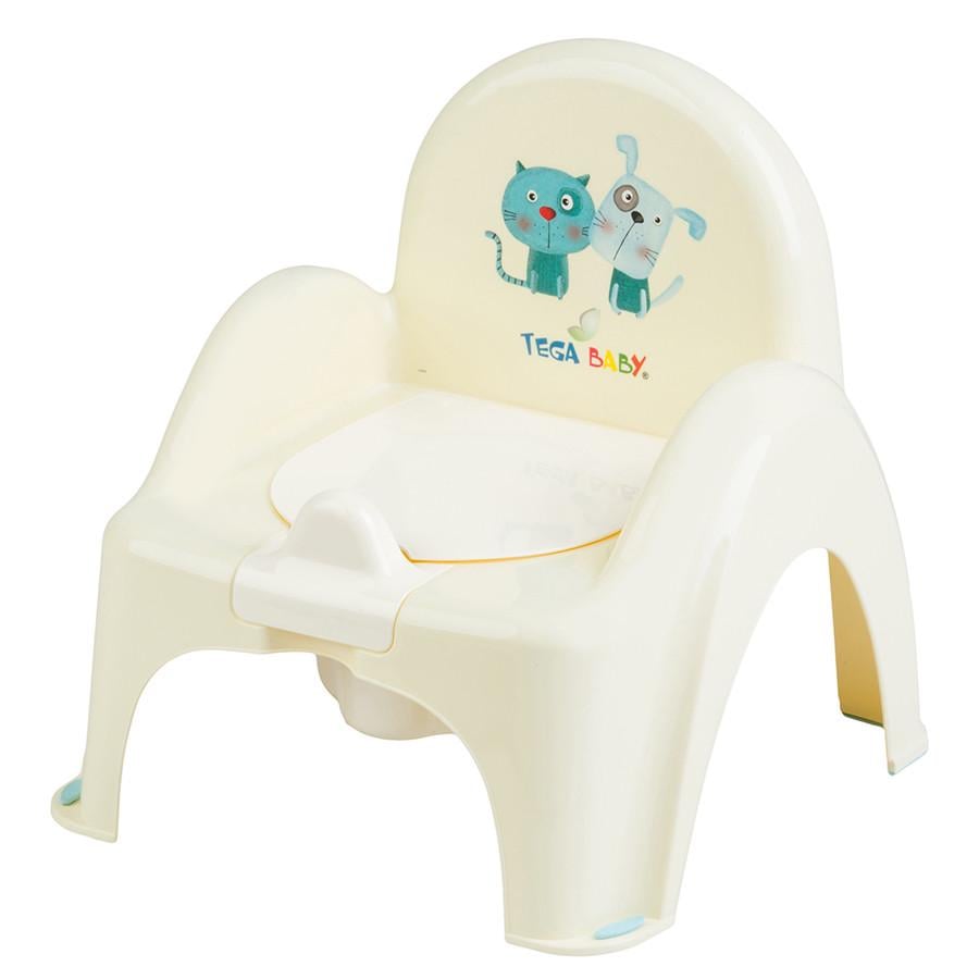 Горщик-стульчик Tega Baby Кіт та Пес Жовтий (5902963009289 PK-007-102)
