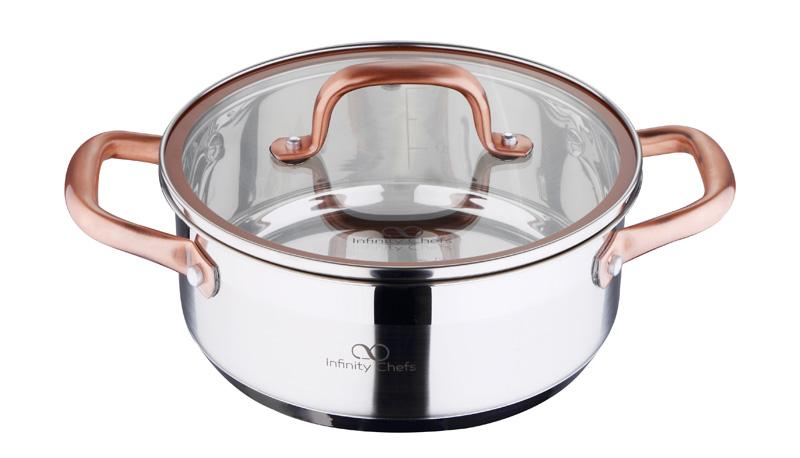 Кастрюля Bergner Infinity Chefs со стеклянной крышкой 2,3 л (BGIC-3501)