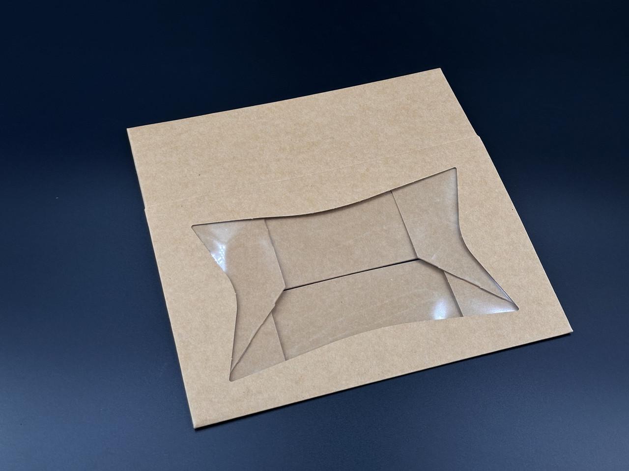 Коробка подарочная сборная с прозрачным окном картонная 22,5х14,5х7 см Крафт (OA-65) - фото 2 Коробка подарочная сборная с прозрачным окном картонная 22,5х14,5х7 см Крафт (OA-65) - фото 2