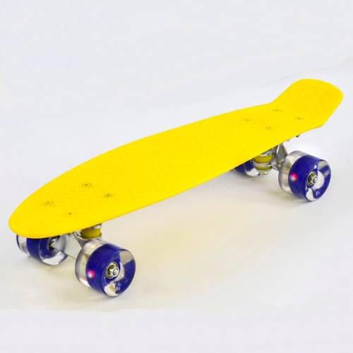 Пенниборд для детей Board Best с подсветкой 55 см Желтый (74180)