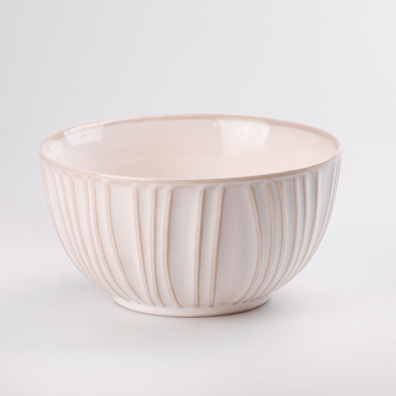 Тарелка глубокая круглая из фарфора 15 см Белый