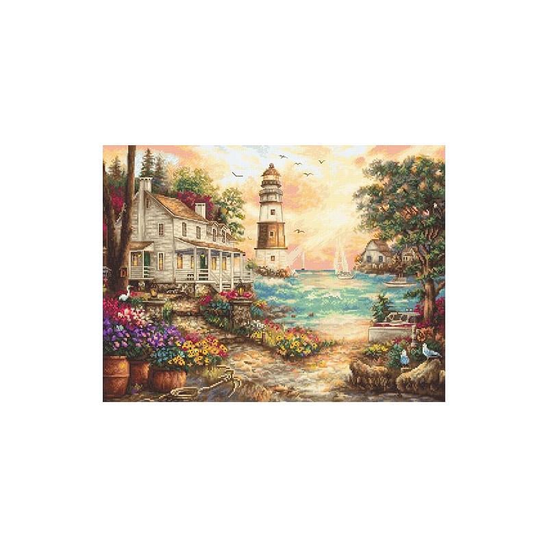Набор для вышивания крестиком LETISTITCH LETI 962 Коттедж у моря (41587)