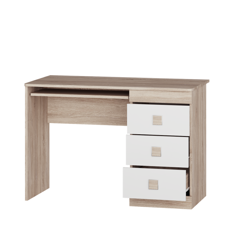 Письменный стол Эверест Соната с ящиками Дуб сонома/Белый