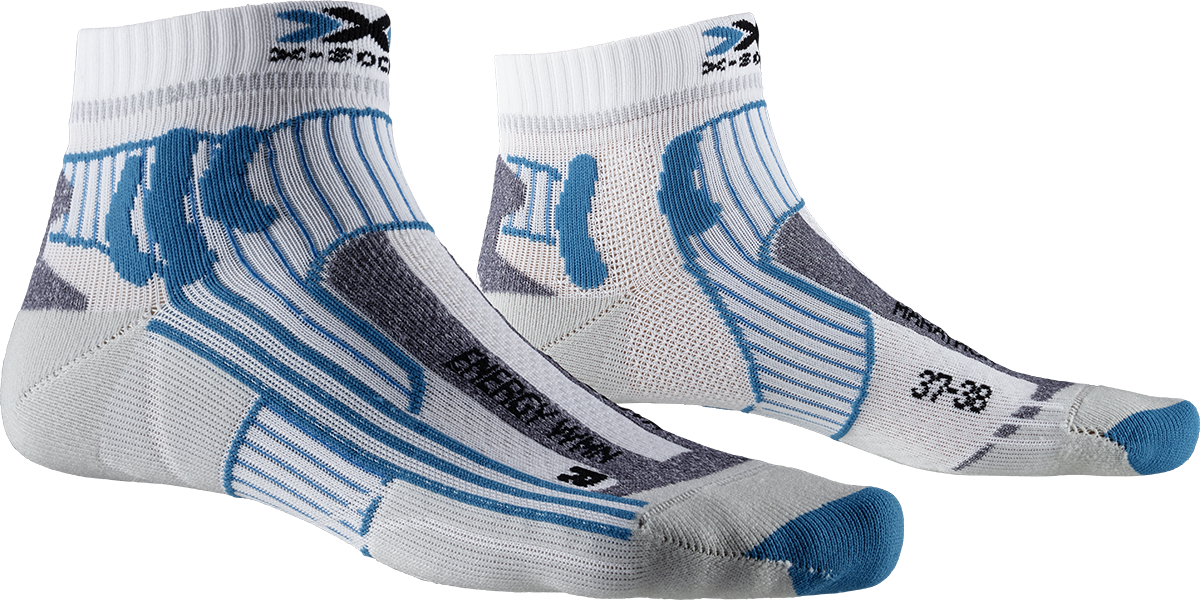 Жіночі бігові шкарпетки X-SOCKS Marathon Energy 4.0 XS-RS10S19W-W015 p. 35/36 Arctic White/Teal Blue - фото 1