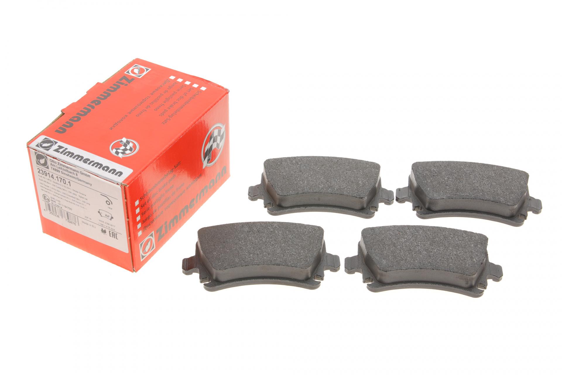 Колодки тормозные задние ZIMMERMANN для VW Caddy 03- Lucas-Girling (23914.170.1)