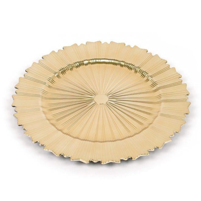 Подставка декоративная Flora пластиковая d 33 см Золотой (39755)