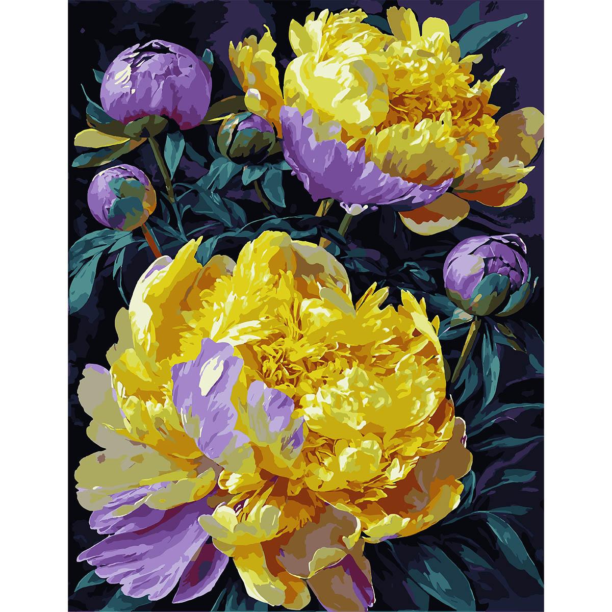 Картина по номерам Santi Желтые пионы 40x50 см (Top-954845)