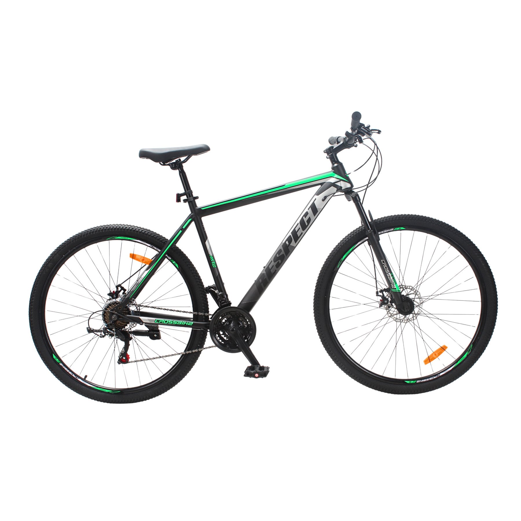 Велосипед CrossBike 29" Respect 2025 Рама 21" Black/Green