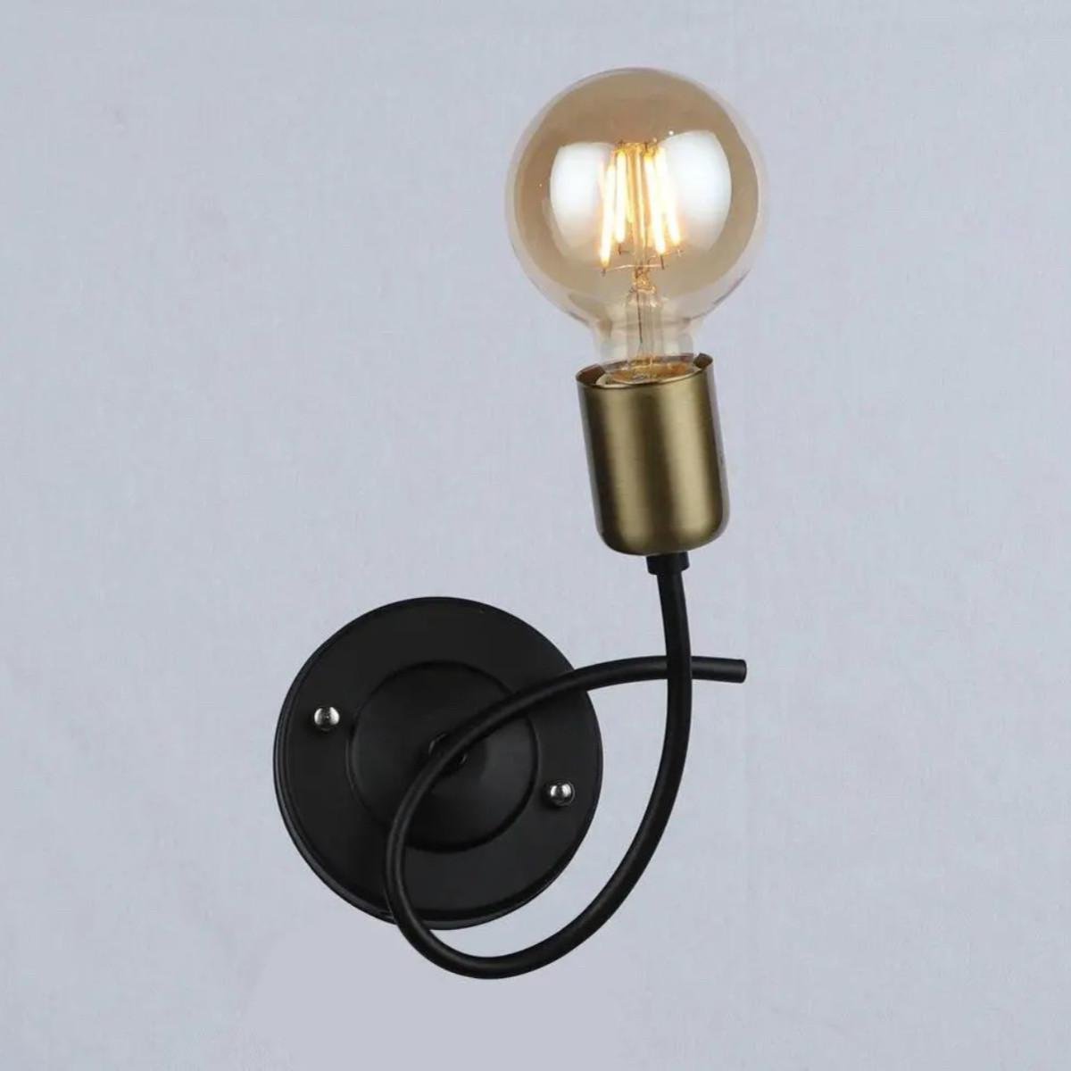 Бра Sirius в стиле лофт под лампу Е27 Черный/Бронзовый (В N3650/1W)