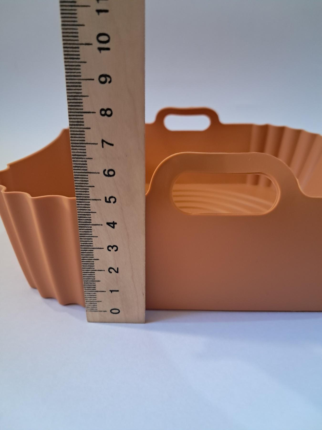 Форма силиконовая квадратная для аэрогриля мультипечи 18,5 см Оранжевый (REN-523) - фото 7