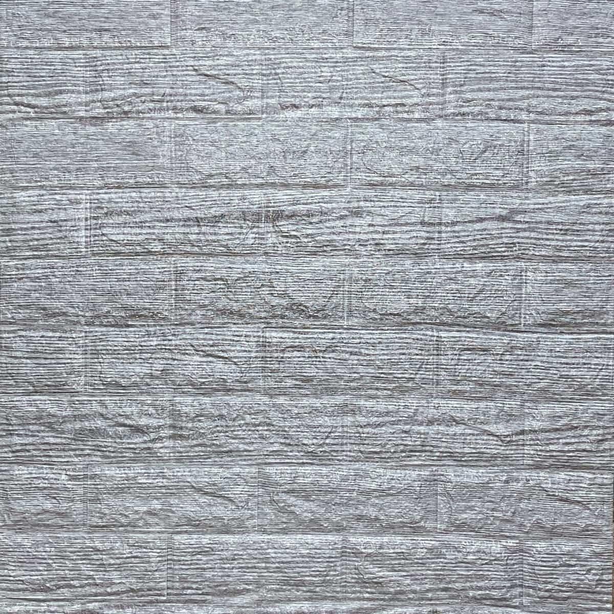 3D-панель самоклеящаяся декоративная под кирпич полоска 700x770x5 мм Серый (3DPanda-0488)
