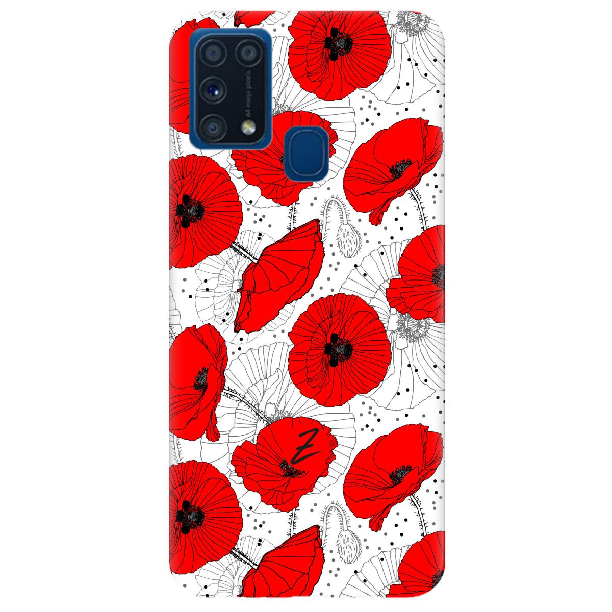 Силіконовий чохол Zorrov для Samsung Galaxy M31 - Red flower (14190040168099141)