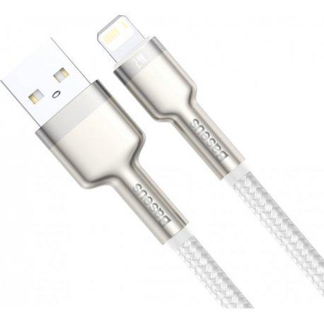 Кабель BASEUS Cafule Metal Lightning 2,4A 1 м White (CALJK-A02) - фото 3
