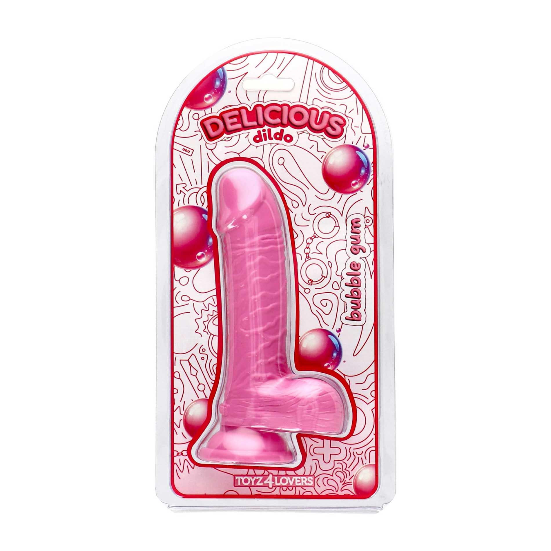 Фаллоимитатор с ароматом жвачки Toyz4lovers Delicious Dildo Bubble Gum 18 см