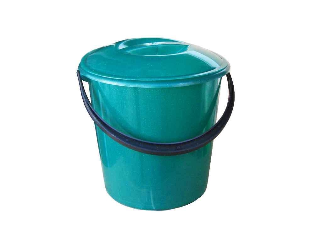 Ведро Мед пищевое с крышкой 7 л Бирюзовый (10880)
