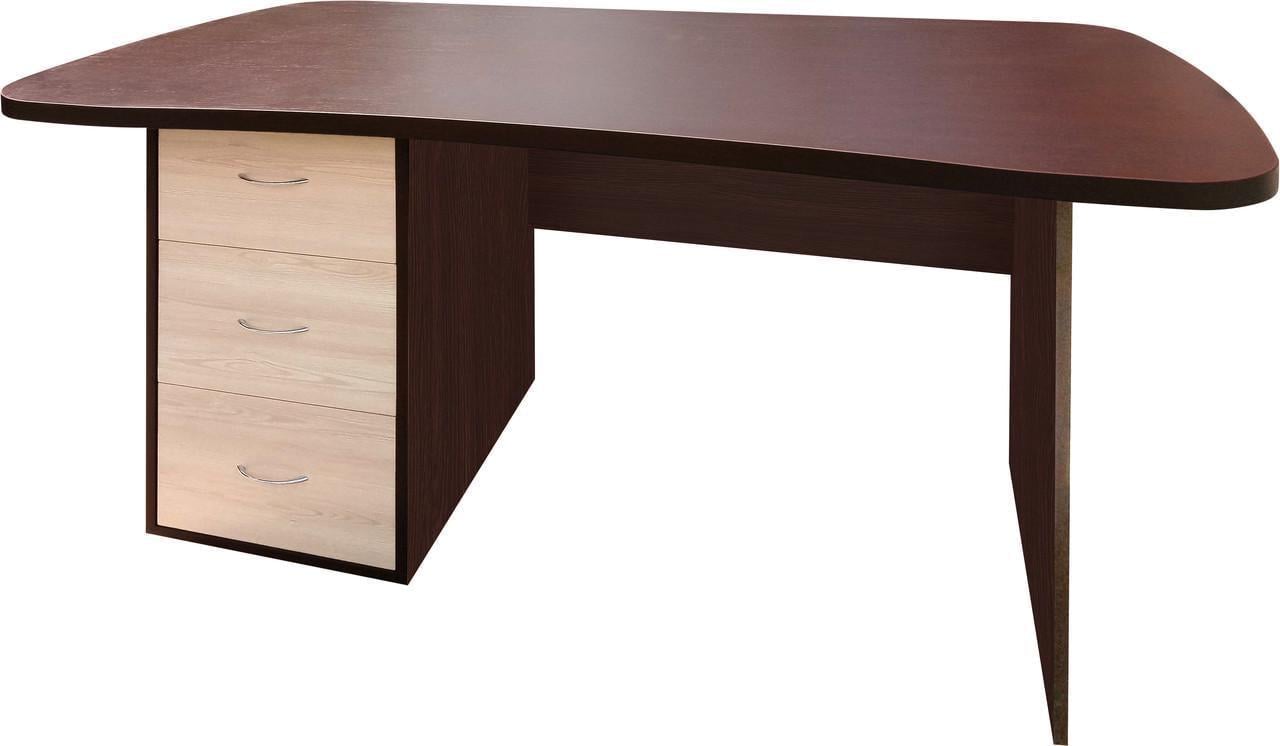 Стол руководителя малый МАКСИ-МЕбель Оптимус плюс Венге магия/Родос светлый (11132)