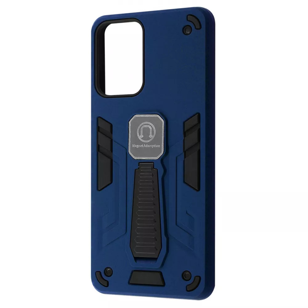 Чехол противоударный, с подставкой Armor Magnetic для телефона Motorola Moto G04/G04s/G24/E14 Blue