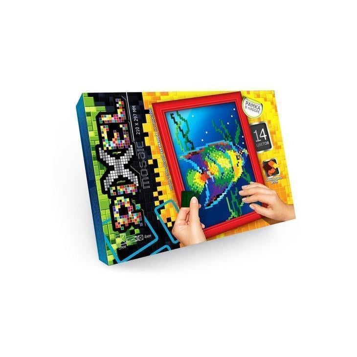Мозаика Danko Toys Пиксель рыба от 5 лет 34,5х25х3,5 см Хаки (RN-250-N-66)