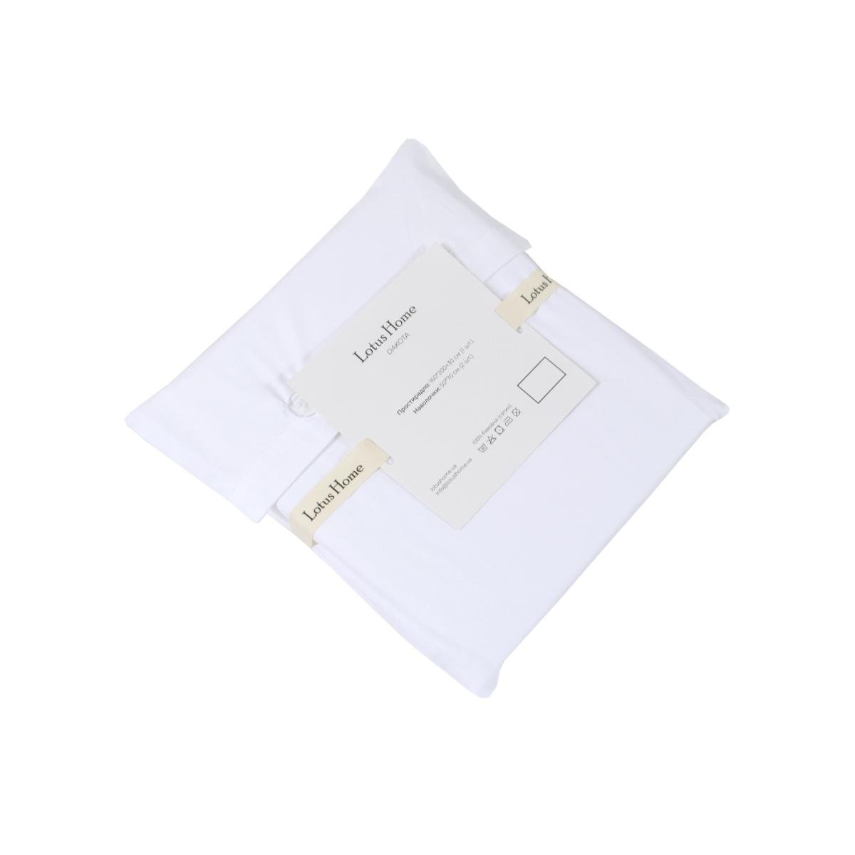 Простынь с наволочками Lotus Home Dakota Modern Premium сатин 240x260 см/50x70 см 2 шт. Белый (svt-2000022346382) - фото 3 Простынь с наволочками Lotus Home Dakota Modern Premium сатин 240x260 см/50x70 см 2 шт. Белый (svt-2000022346382) - фото 3