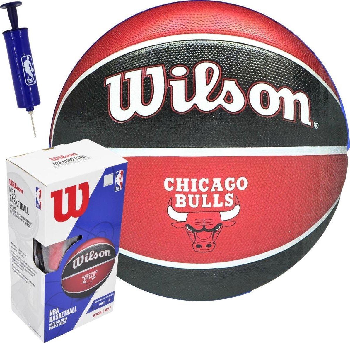 М'яч баскетбольний в подарунковій коробці/насос Wilson NBA TEAM TRIBUTE BSKT CHI BULLS S size 7 (WZ4021501XP)