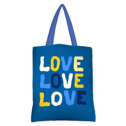 Сумка женская тканевая Presentville Love Love Love (SV 22U019 SI) Сумка женская тканевая Presentville Love Love Love (SV 22U019 SI)