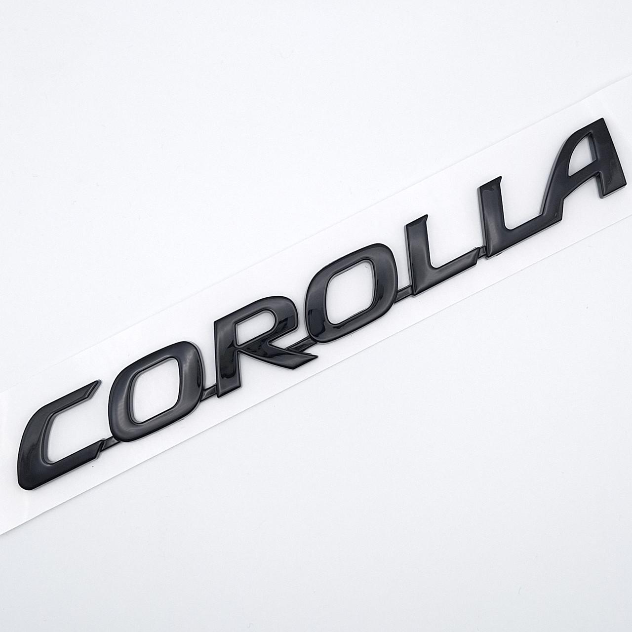 Эмблема надпись Corolla Toyota ABS 17х1,8 см Черный глянцевый (7544202300)