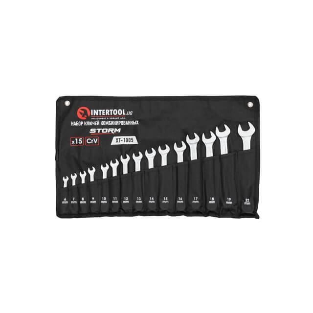 Набір ключів комбінованих Intertool DIN3113 Storm Cr-V 6-19 22 мм 15 шт. (XT-1005) - фото 2