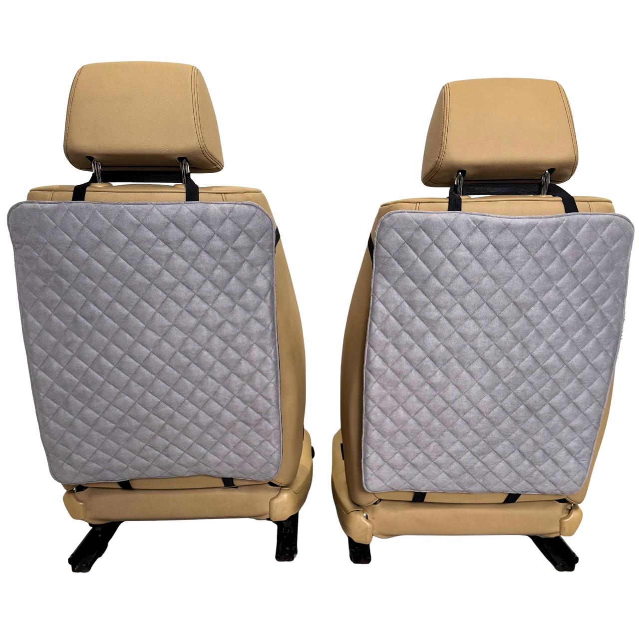 Накидки защитные на спинку передних сидений Runa с алькантары Светло-серый (450-2-N)